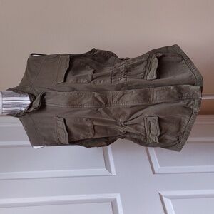 Lucky Brand Olive Green Utility Vest Ladies Size XL